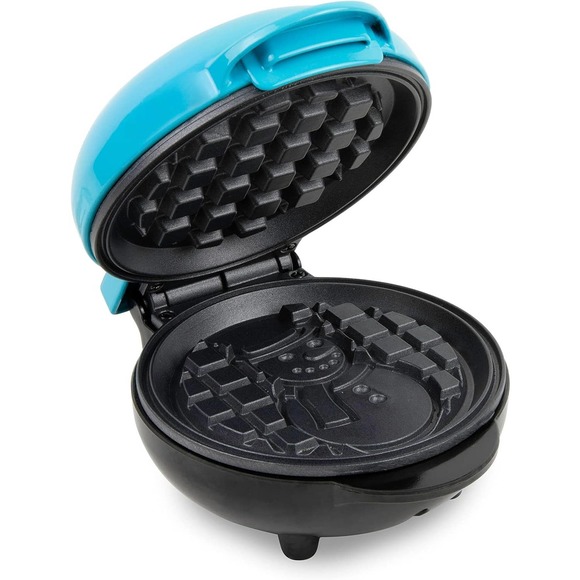 NIB-My Mini Snowman Waffle-Sandwich-Cookies Maker Blue Limited Edition - Picture 4 of 7